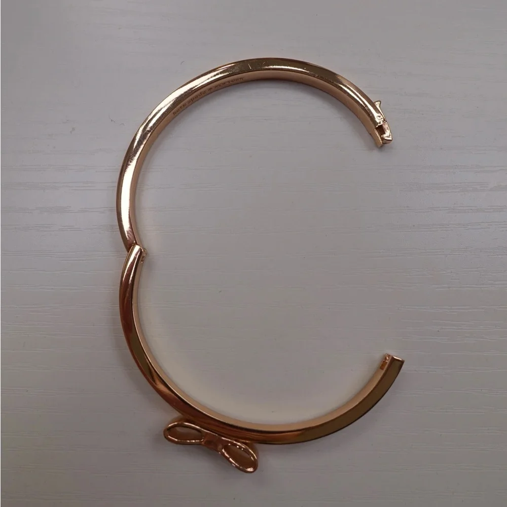 kate spade Gold Bow Pavé Crystal Bangle Bracelet - Picture 8 of 10